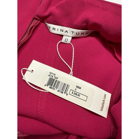 NWT TRINA TURK Hot Pink 2 Piece Pantsuit - Picture 9 of 10